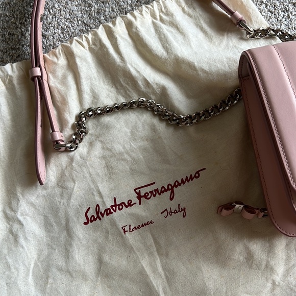 Salvatore Ferragamo | Vara Rainbow Camera Bag - Calfskin Leather in Bon Bon Pink - Picture 3 of 15